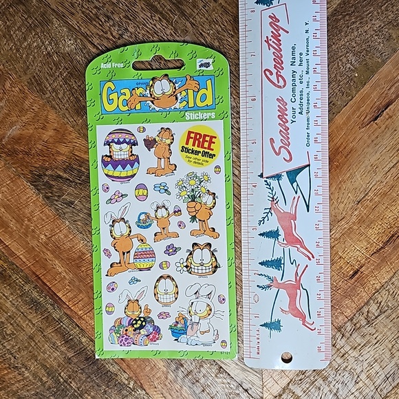 Vintage Garfield Mello Smello Easter sticker sheet stickers sealed - Picture 4 of 6